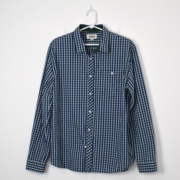 Brooklyn Industries Other - Brooklyn Industries Mens Gingham Button Down Shirt Sz XL Grandpa Preppy Academia